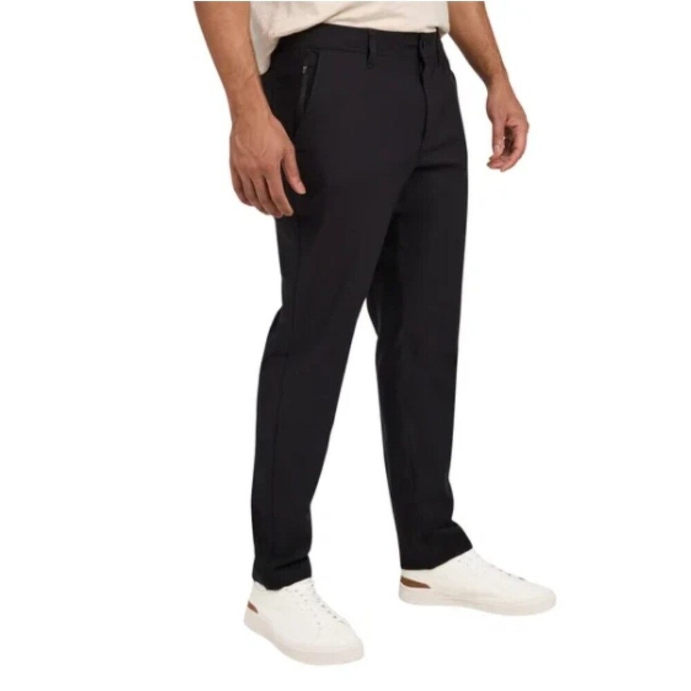 Weatherproof Men's Hybrid Tech Pant Black Size 32x32 Tapered Leg Zip Pockets NWT